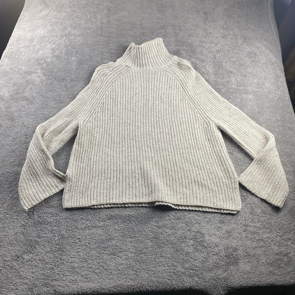 BP. Mock‎ Neck Long Sleeve Pullover Knit Sweater Womens XS Cream